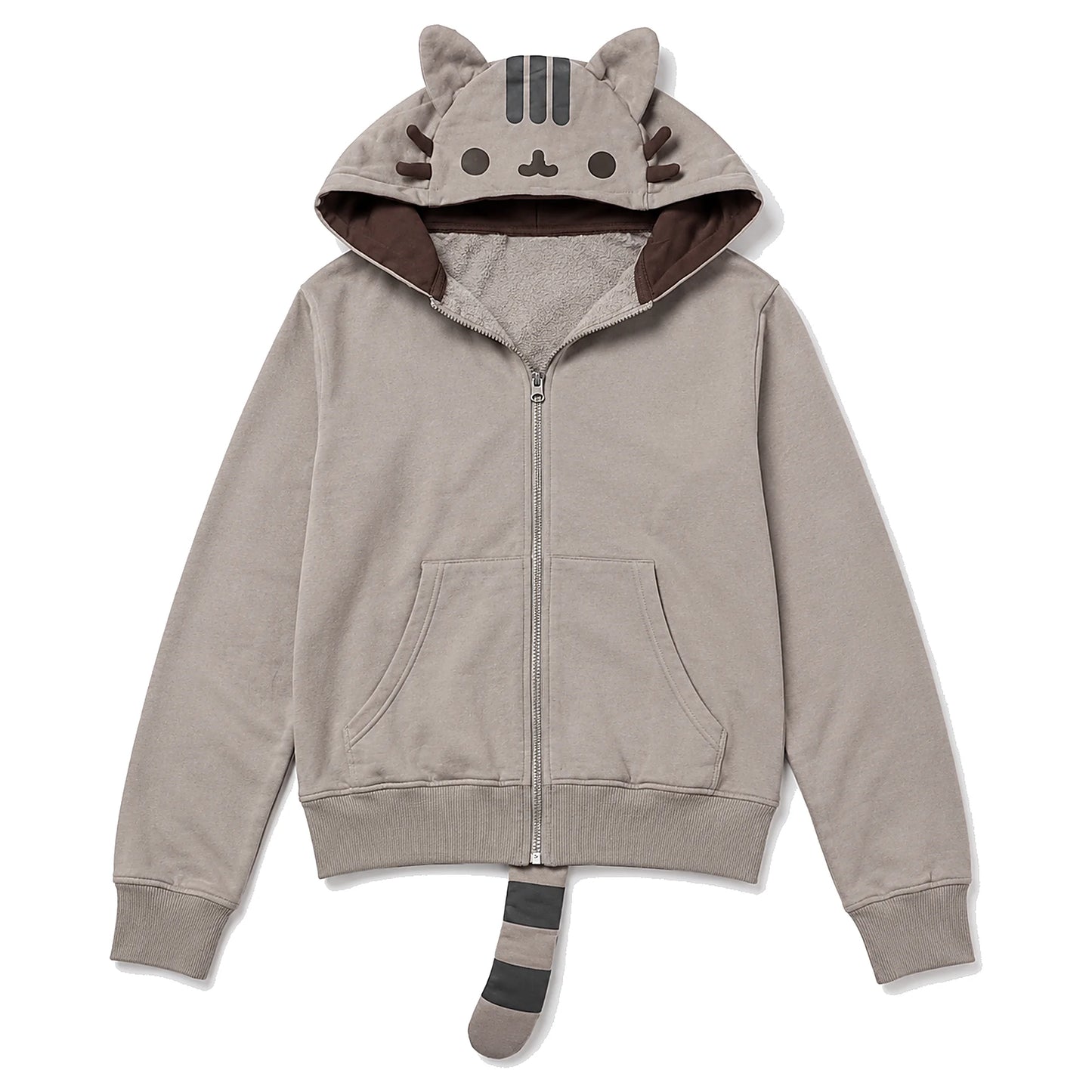 Vintage Cat Zip-Up front view with cat ear hood