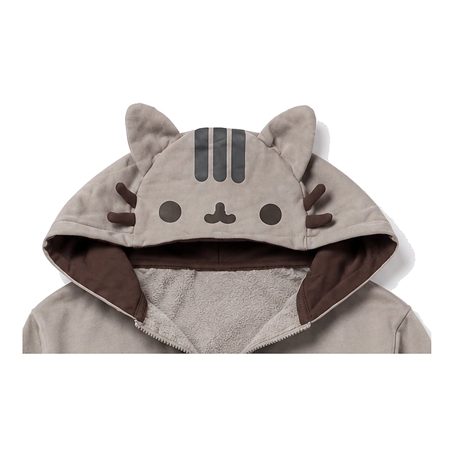 Cat face detail on the hood