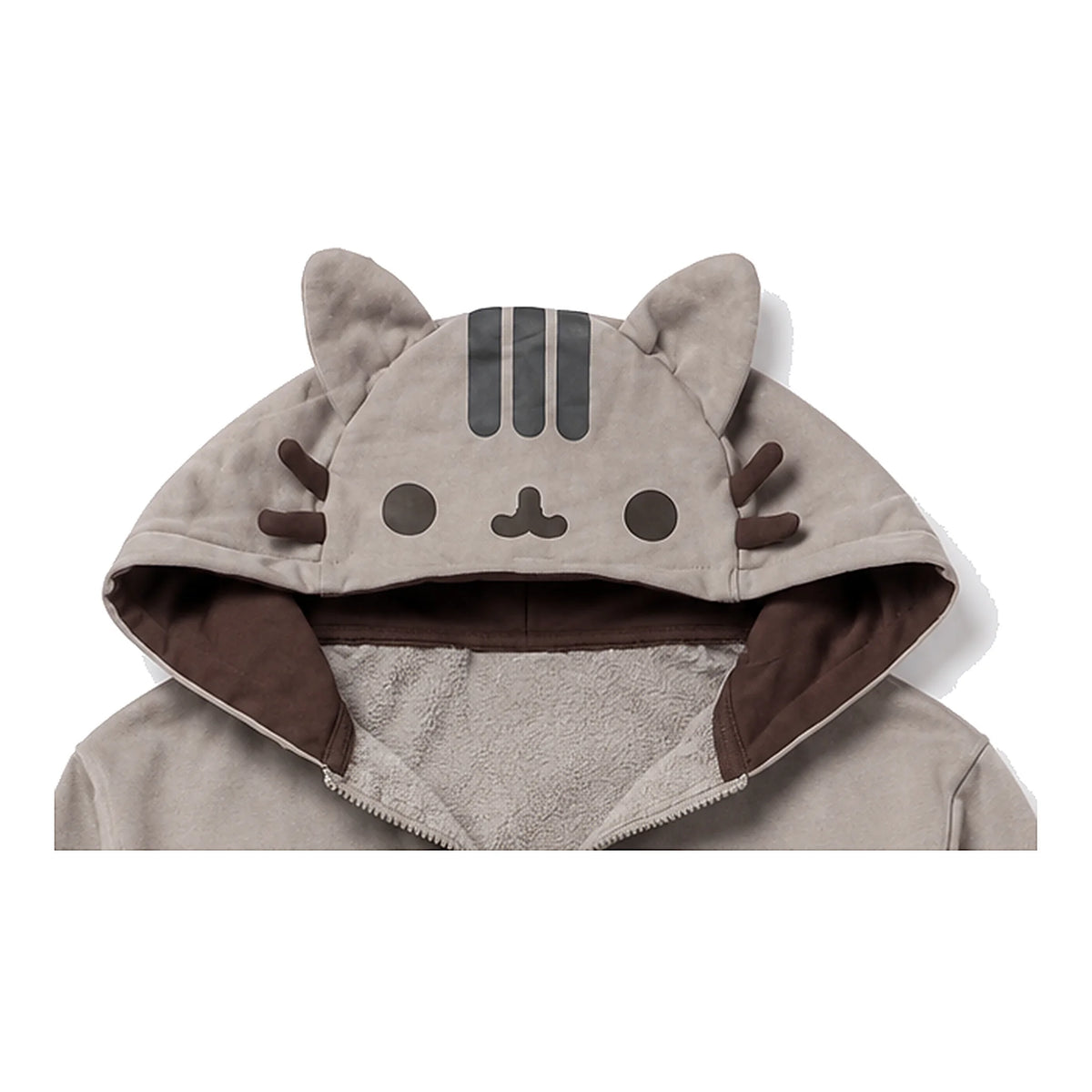 Cat face detail on the hood