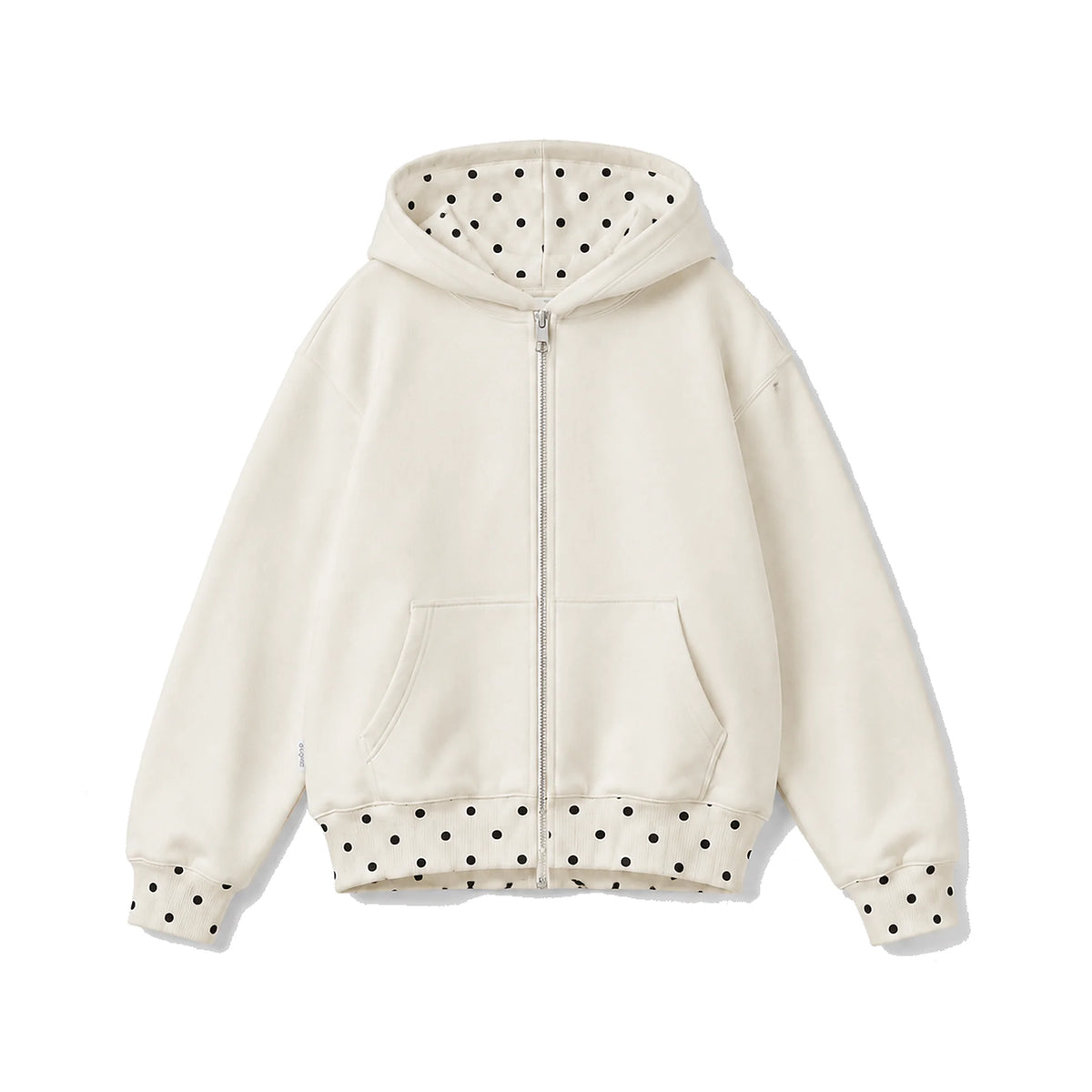 Cloud Polka Dot Set Zip-Up Hoodie White