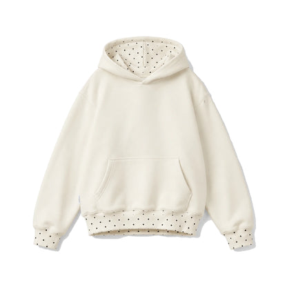 Cloud Polka Dot Set Pullover Hoodie White