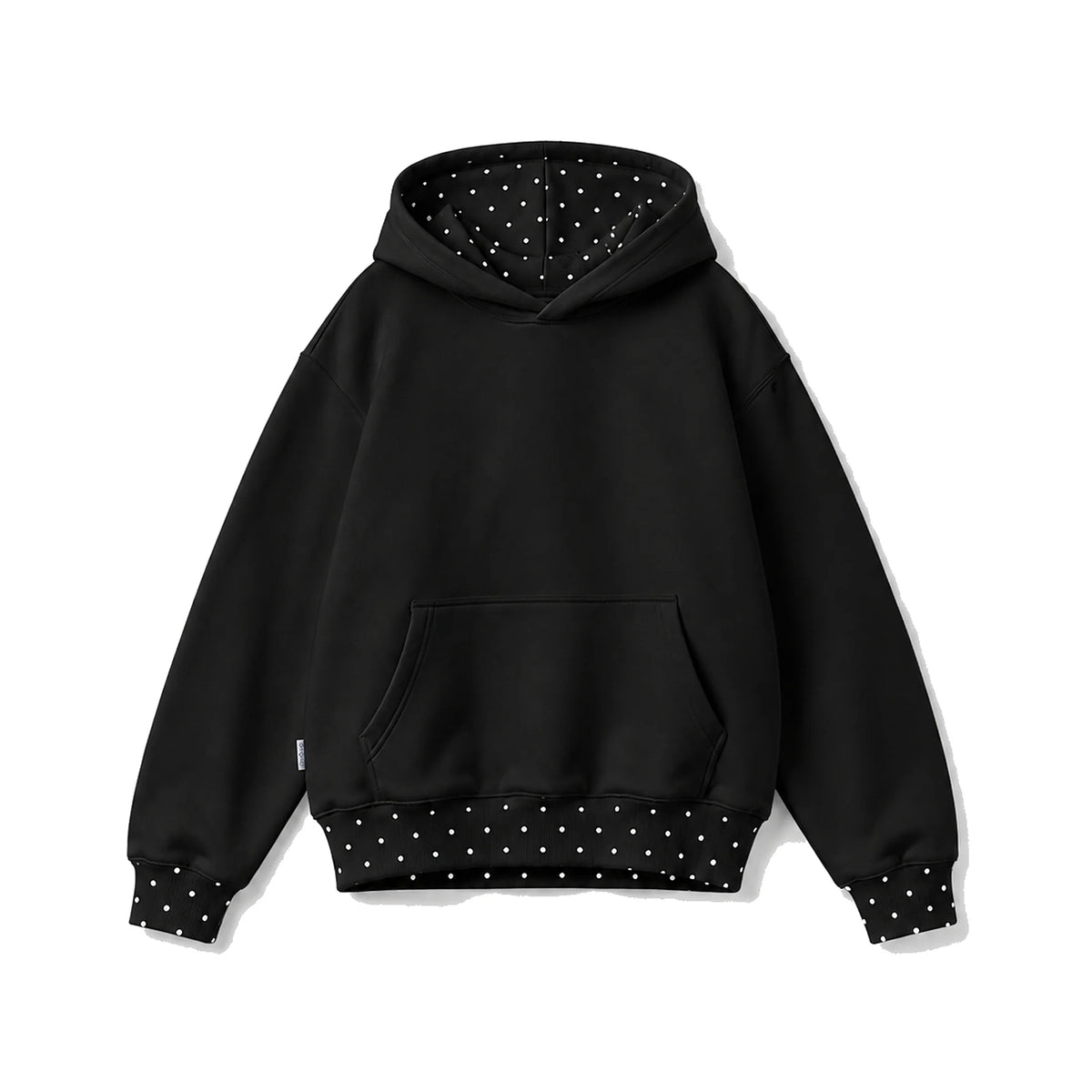 Cloud Polka Dot Set Pullover Hoodie Black