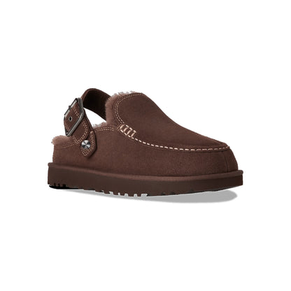 Shearling Buckle Clog Chocolate